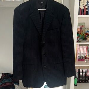 ALFANI Classic Black Pinstripe Men's Blazer